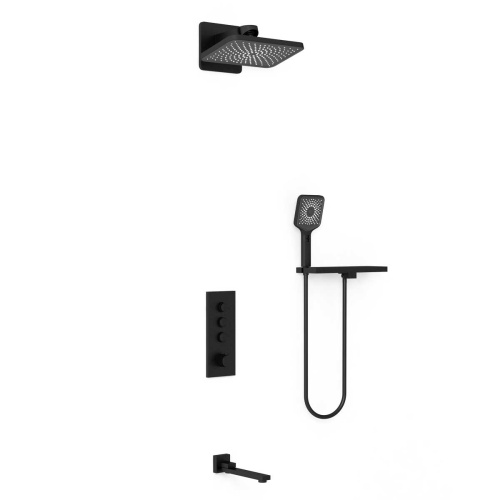 Душевая система Vincea VSFW-433TI4RMB встраиваемая в стену с термостатом - фото 2