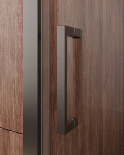 Душевая дверь Cezares MOLVENO MOLVENO-BF-1-140-C-GM-IV 140х195 стекло прозрачное профиль оружейная сталь - фото 2