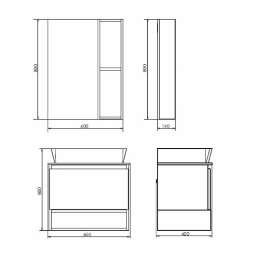 Тумба с раковиной Comforty Прага 00-00014535CF 60х40х65 подвесная цвет дуб белый - фото 2
