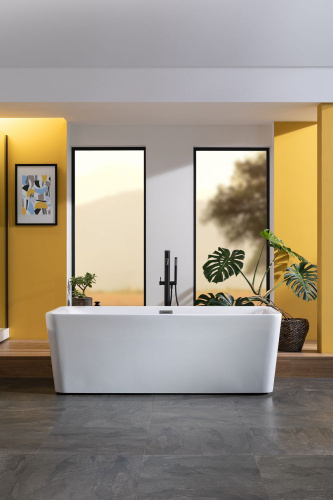 Смеситель для ванны с душем Paffoni Light LIG032NO напольный черный - фото 5