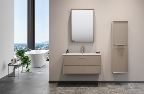 Шкаф-пенал Orka Clay 3003813 40х32х138 подвесной цвет коричневый - фото 2