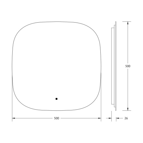 Зеркало в ванную Defesto OPTI DF 2858R 50х50 - фото 2