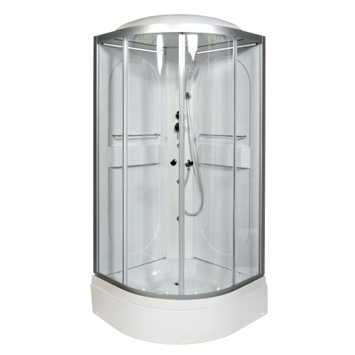 Душевая кабина AvaCan L510LED+GM 100х100 четверть круга с крышей ориентация универсальная - фото 4