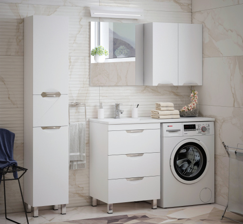 Шкаф-пенал Corozo Алиот SD-00000598 35х29х187 цвет белый - фото 3