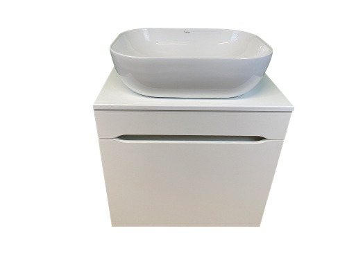 Тумба с раковиной Sintesi STL.W7013_SIN-LVB-APP-403 60х55х50 подвесная цвет белый - фото 4