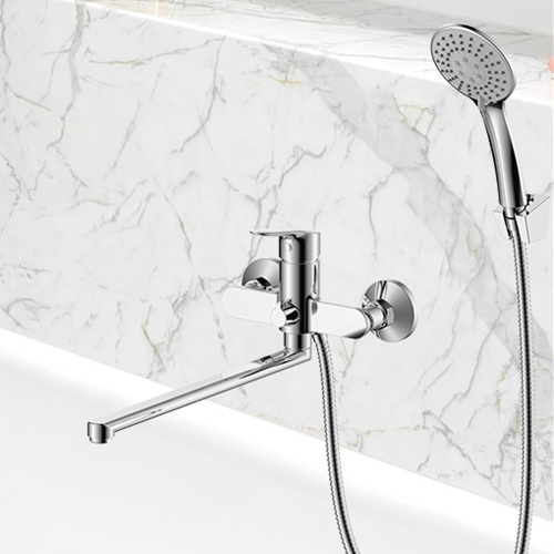 Смеситель для ванны WesnaArt Tis TIS21-320 настенный хром - фото 3