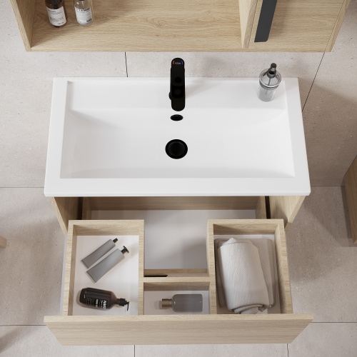 Тумба под раковину Viant КЕЛЬН VKEL60FOSD-T2YP 57х39х52 подвесная цвет бежевый - фото 4