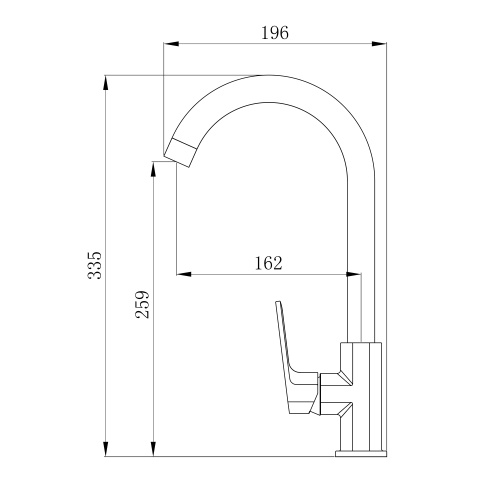 Смеситель для кухни Tokito AMA TOK-AMA-1013 на раковину хром - фото 4