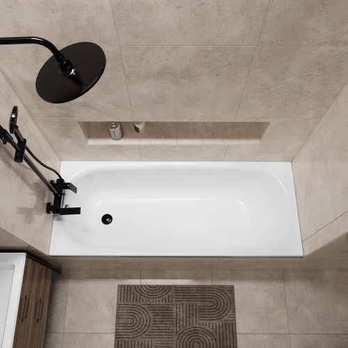 Ванна акриловая Niagara Brava NG-B17070 170х70 пристенная прямоугольная без каркаса - фото 4