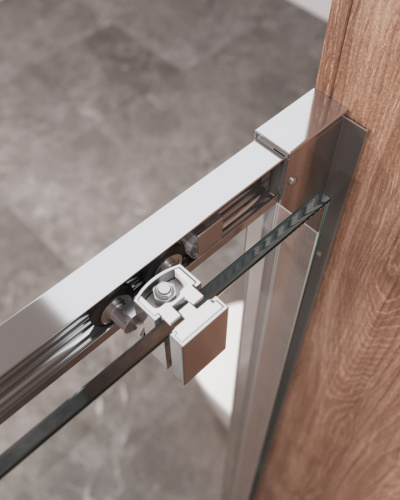 Душевая дверь Cezares MOLVENO MOLVENO-BF-1-140-C-Cr-IV 140х195 стекло прозрачное профиль хром глянцевый - фото 3