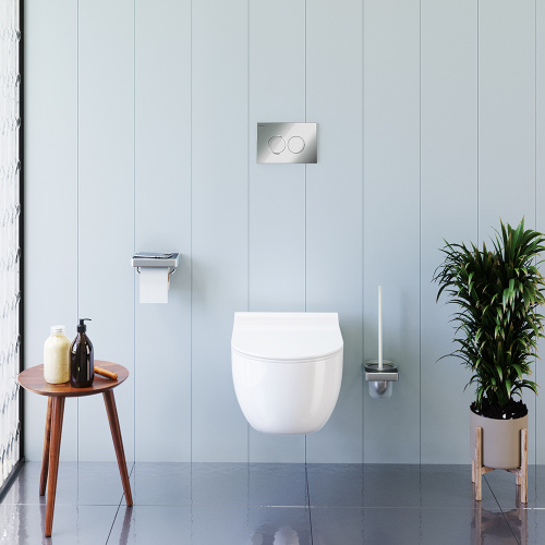 Унитаз подвесной Damixa Scandinavian Pure DX36C1701SC белый с сиденьем микролифт безободковый каскадный смыв - фото 3