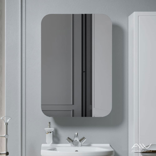 Зеркало-шкаф Alavann Monaco ALV0284001 80х13х55 подвесной цвет белый - фото 3