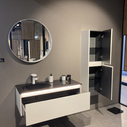 Шкаф-пенал Orka Lisbon 3001187 40х30х138 подвесной цвет белый матовый - фото 4