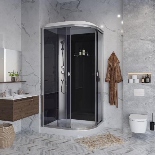 Душевая кабина Niagara Eco E120/80/13L/TN 120х80 асимметричная с крышей ориентация левая - фото 3