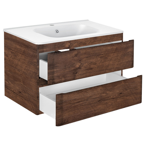 Тумба под раковину Vincea Vico VMC-2V800RW 79х47х50 подвесная цвет коричневый - фото 5