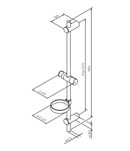 Штанга для душа Am.Pm Spirit F0370064 - фото 3