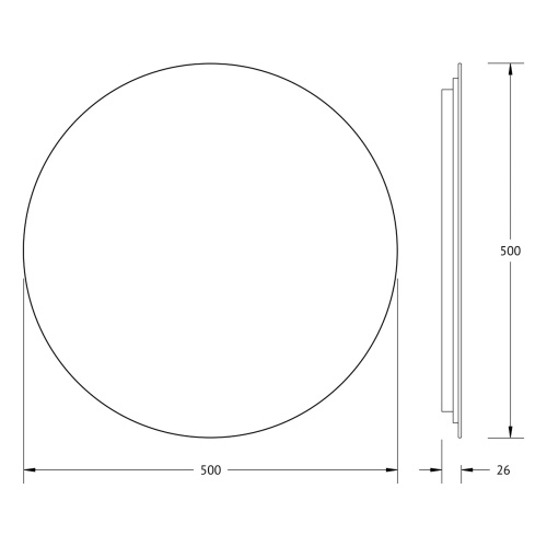 Зеркало в ванную Defesto OPTI DF 2852R 50х50 - фото 2