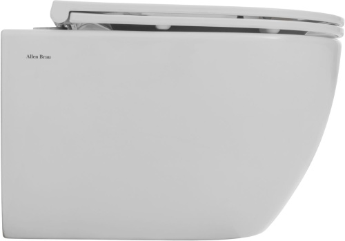 Чаша унитаза подвесная Allen Brau Priority Tornado 4.31008.20 цвет белый без сиденья безободковая душевой смыв - фото 2