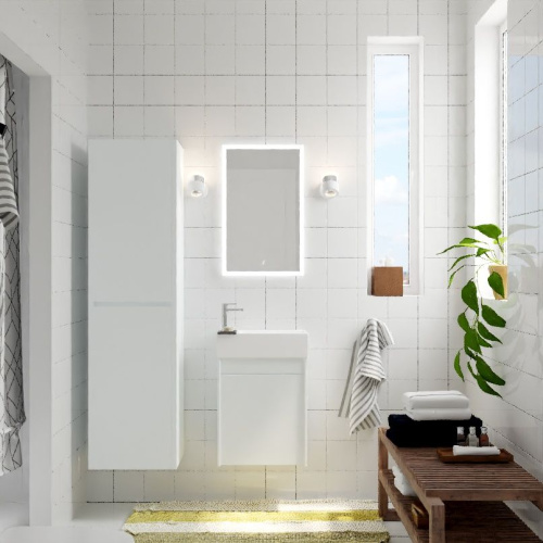 Тумба под раковину Art&Max TECHNO Family-400-1D-SO-BL 40х22х50 подвесная цвет белый глянцевый