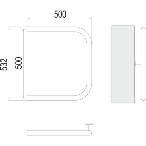 Полотенцесушитель Terminus 4620768881374 50х53 водяной хром - фото 3