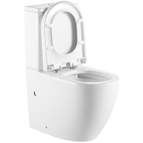 Унитаз-компакт напольный с бачком Тритон Corso Щ0000057975 белый с сиденьем микролифт безободковый каскадный смыв - фото 4