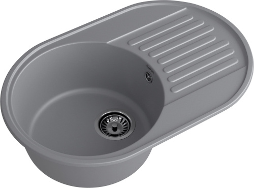 Кухонная мойка Granfest Quarz 18 темно-серый 74х48 цвет темно-серый поверхность матовая - фото 2