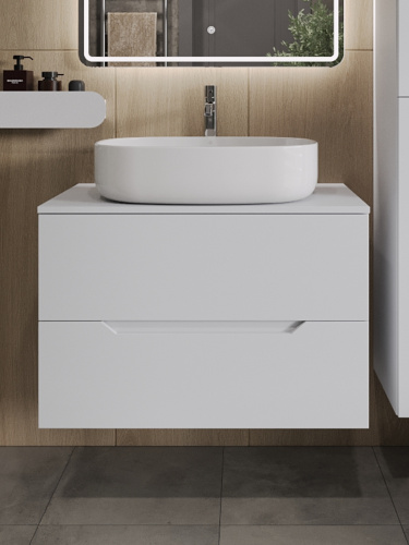 Тумба с раковиной Orange Line Li-80TuwMDF+B04-600W 81х46х69 - фото 3