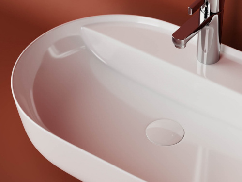 Раковина из сантехнического фарфора Ceramica Nova MODO CN2004 61х45 накладная цвет белый 1 отверстие под смеситель - фото 4