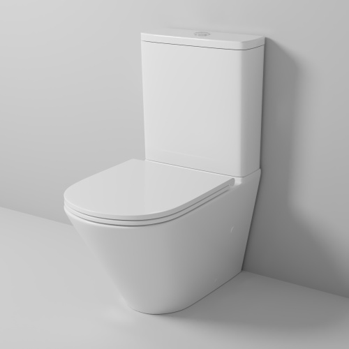 Унитаз напольный с бачком Grossman Торнадо GR-4449SQ белый глянцевый с сиденьем микролифт безободковый смыв торнадо - фото 4