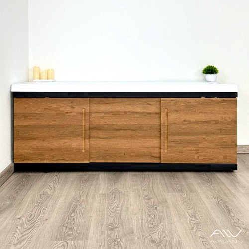 Экран под ванну Alavann Alt 180 см ALV1204002 фронтальный МДФ раздвижной коричневый - фото 5