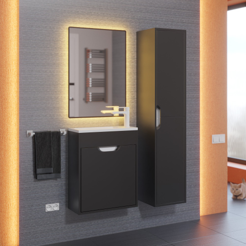 Тумба с раковиной Uperwood UPD Modul 393020545 50х21х62 цвет черный матовый - фото 2