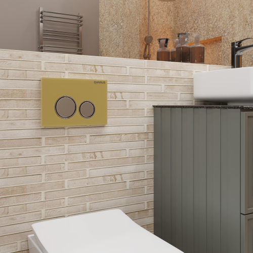 Клавиша смыва механическая CHARUS Bagliore FP.330.YELLOW.10 цвет желтый - фото 3