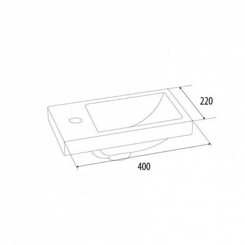 Тумба с раковиной IDDIS Torr TOR40W1i95K 39х21х60 подвесная цвет белый - фото 3
