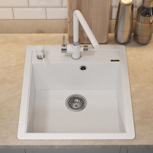 Кухонная мойка Uperwood Quartz Premium UPD-07 3910202124 45х50 цвет белый поверхность матовая - фото 4