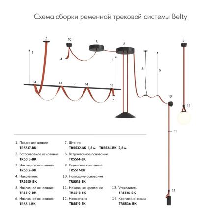 Трек-ремень Denkirs Belty base (Белты басе) TR5500-DB