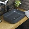 Раковина из сантехнического фарфора Melana 320353MDG-805 50х40 накладная цвет серый без отверстий под смеситель