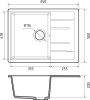 Кухонная мойка Granfest Quadro Q-650L черный 65х50 цвет черный поверхность матовая