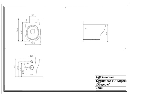 Чаша унитаза подвесная Disegno Ceramica Touch1 T100500001 цвет белый глянцевый без сиденья безободковая - фото 2