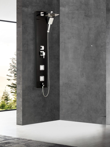 Душевая панель WeltWasser  WW GL 14251 BL (10000001050) настенная прямоугольная - фото 2