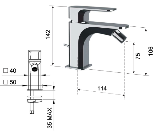 Смеситель Daniel Tiara TA604DP на биде брашированное золото - фото 2