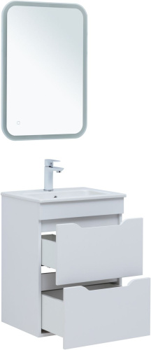 Тумба под раковину Aquanet Практика 00330455 48х39х64 напольная/подвесная цвет белый - фото 4