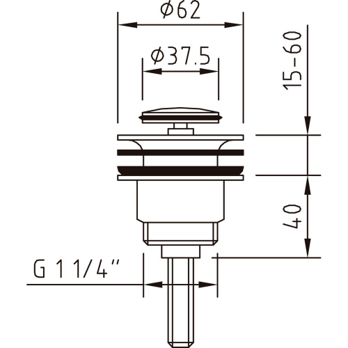 Донный клапан Clever LYNX 98673 - фото 2