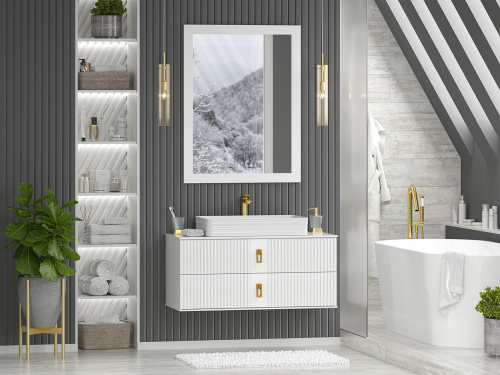 Тумба под раковину Brevita Sevilla SEV-09105-0102Я 105х47х46 подвесная - фото 5