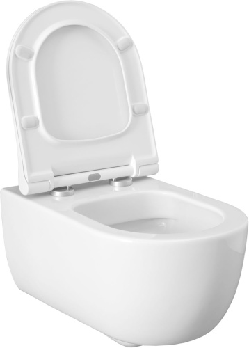 Чаша унитаза подвесная Allen Brau Priority 4.31001.20 цвет белый без сиденья безободковая каскадный смыв - фото 4