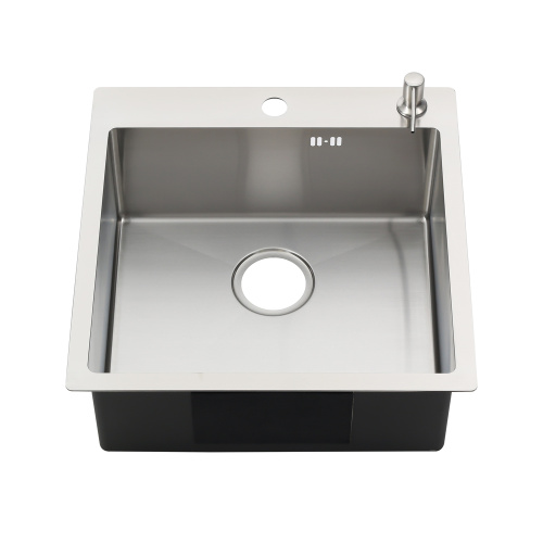 Кухонная мойка Melana ProfLine MLN-R5050H+дозатор+коландер 50х50 цвет сатин поверхность матовая - фото 5