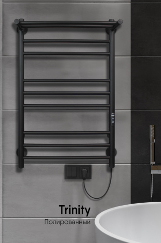 Полотенцесушитель Indigo Line Trinity LСLTE80-40PBRRt 43х80 электрический черный муар - фото 2