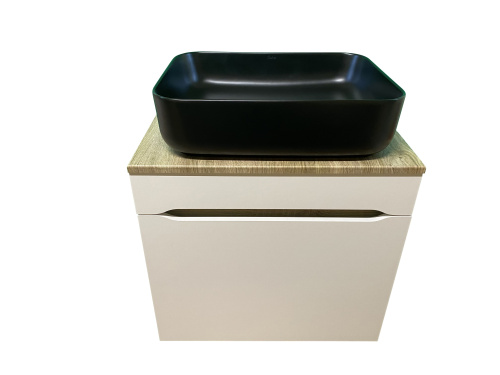 Тумба с раковиной Sintesi STL.W7018_SIN-LVB-APP-409BM 60х55х50 подвесная цвет белый - фото 4