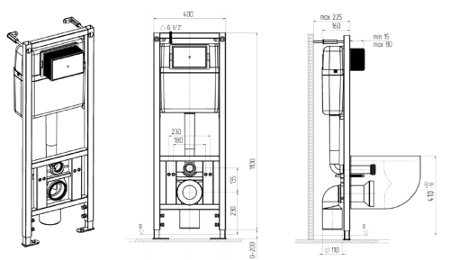 Инсталляция для унитаза для унитаза Bas ИУ00001 - фото 2