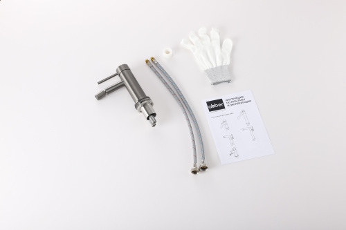 Смеситель Abber Wasser Kreis 316 AF8124BGG на биде оружейная сталь брашированная - фото 2