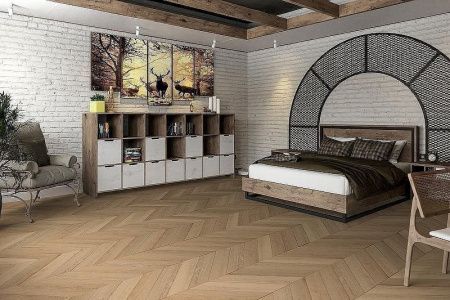 Кварцвиниловая плитка Damy Floor CHEVRON LVT DF10-Ch-LVT Сен-Клу толщина 0.25 см 43 класс 600х127